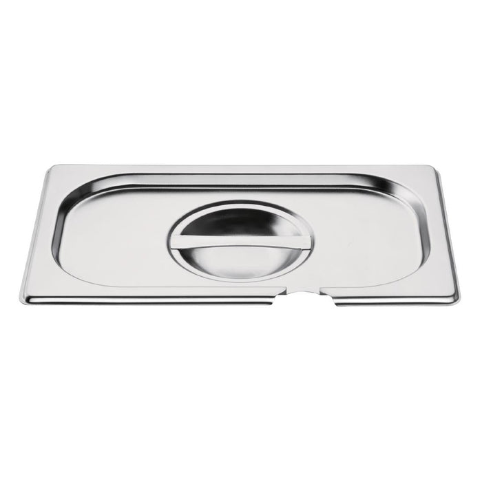 Vogue Stainless Steel 1/4 Gastronorm Notched Lid Vogue