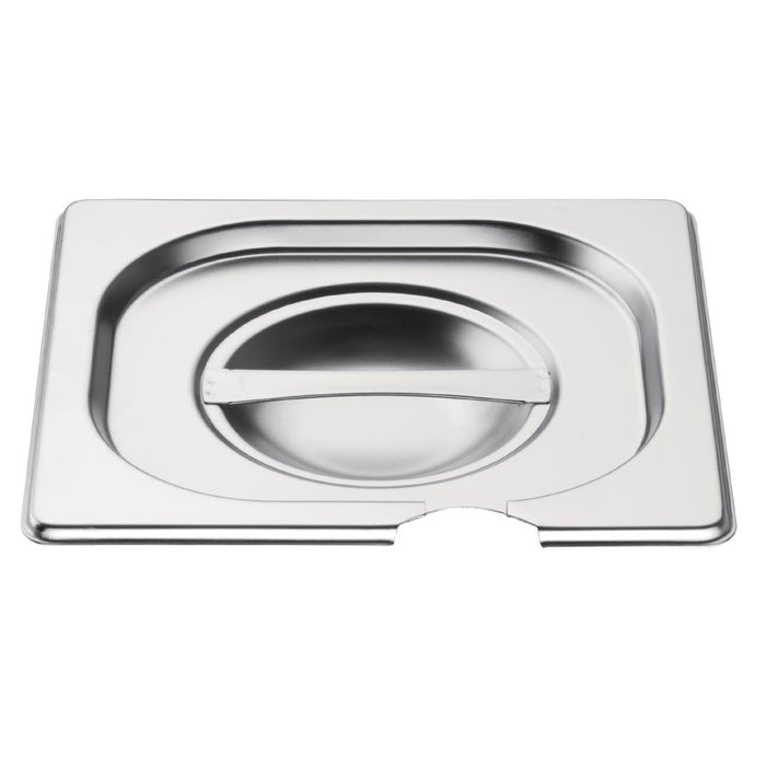 Vogue Stainless Steel 1/6 Gastronorm Notched Lid Vogue