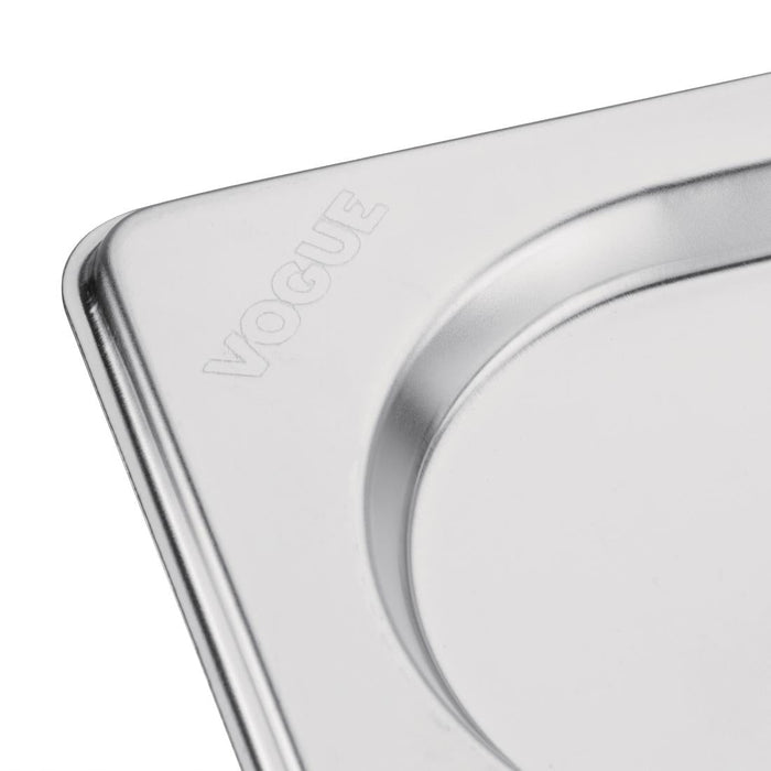 Vogue Stainless Steel 1/9 Gastronorm Notched Lid Vogue