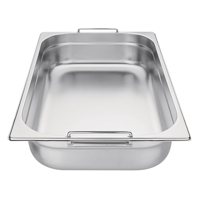 Vogue Stainless Steel 1/1 Gastronorm Tray With Handles 100mm Vogue