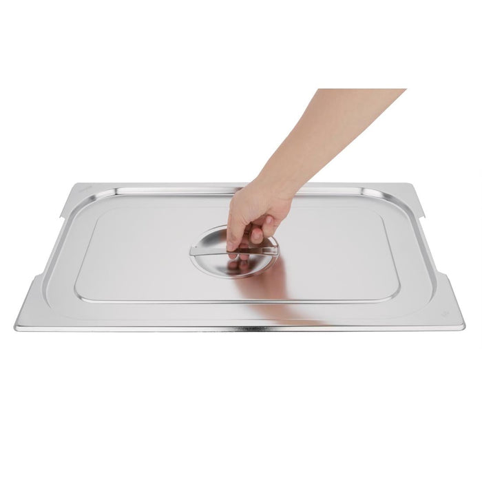 Vogue Stainless Steel 1/1 Gastronorm Handled Tray Lid Vogue