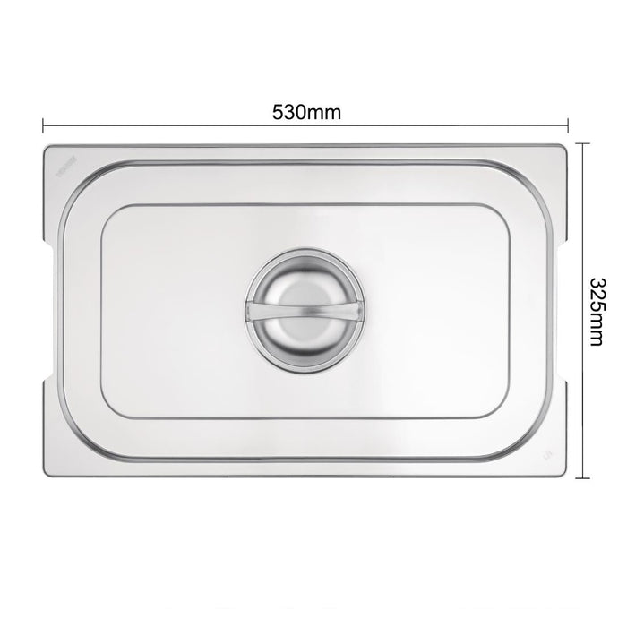 Vogue Stainless Steel 1/1 Gastronorm Handled Tray Lid Vogue