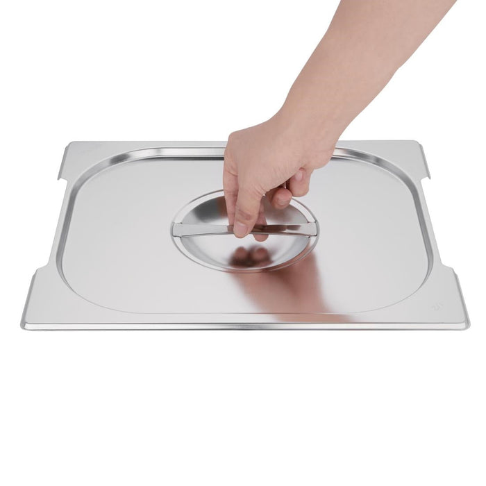 Vogue Stainless Steel 1/2 Gastronorm Handled Tray Lid Vogue