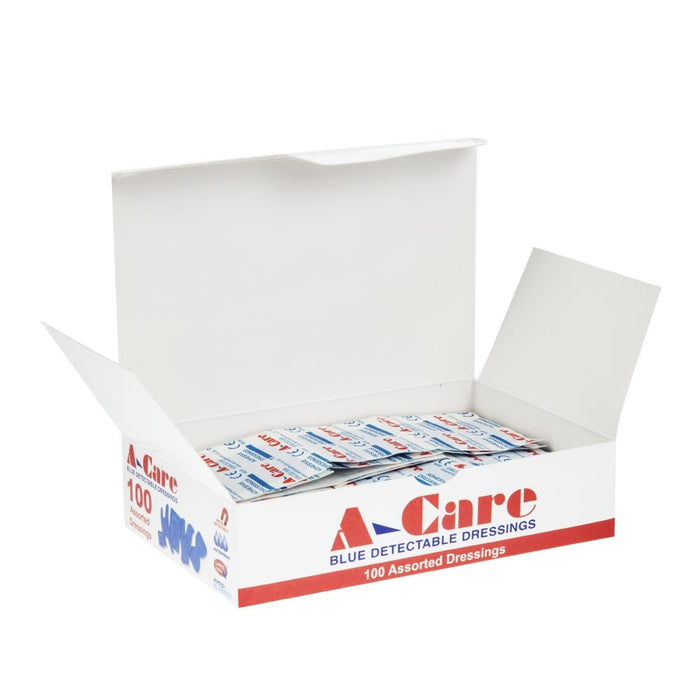 A-care Blue Assorted Plasters (100 Pack) Aero