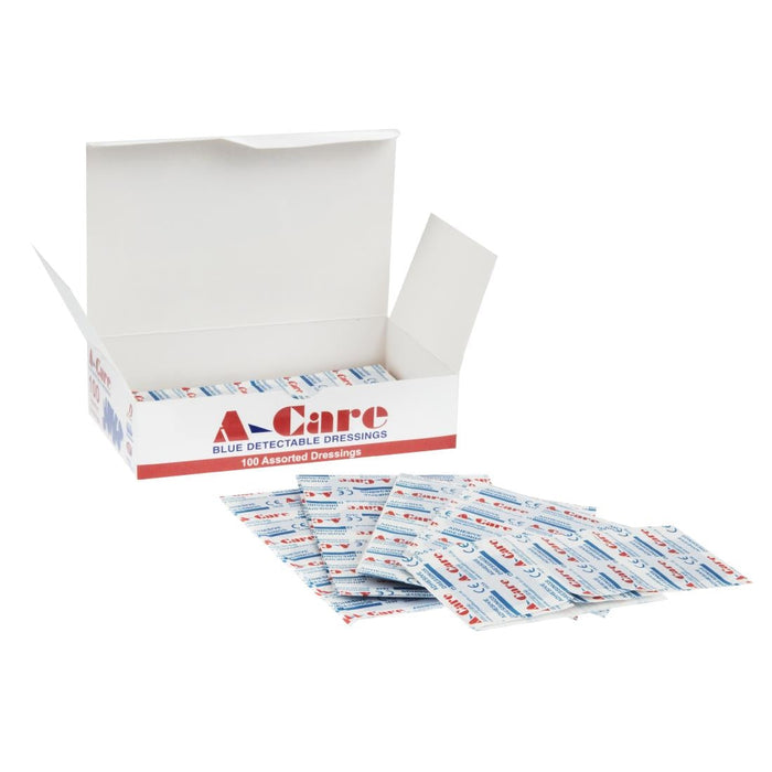 A-care Blue Assorted Plasters (100 Pack) Aero