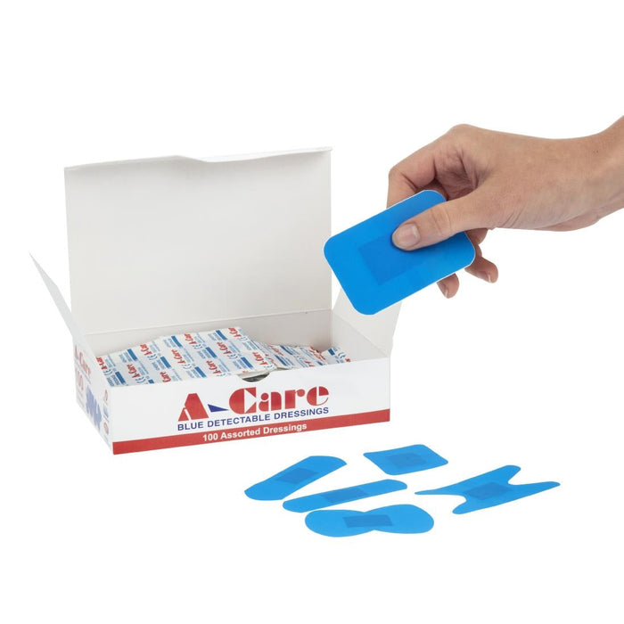 A-care Blue Assorted Plasters (100 Pack) Aero
