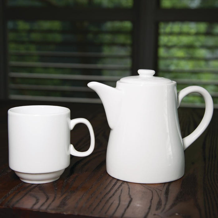 Olympia Whiteware Stacking Mugs 284ml (12 Pack) Olympia