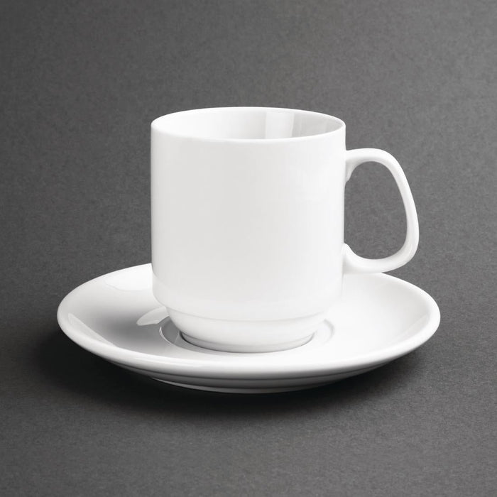 Olympia Whiteware Stacking Mugs 284ml (12 Pack) Olympia