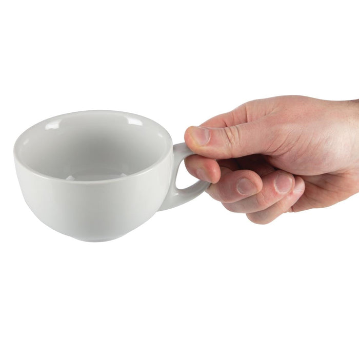 Olympia Whiteware Cappuccino Cups 10oz 284ml (12 Pack) Olympia
