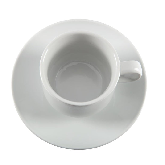 Olympia Whiteware Stacking Tea Cups 7oz 200ml (12 Pack) Olympia