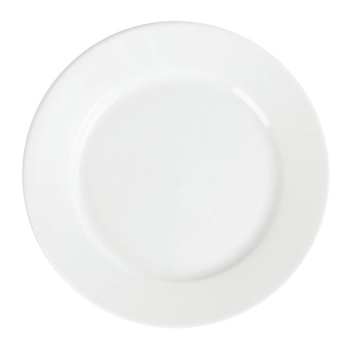 Olympia Whiteware Wide Rimmed Plates 202mm (12 Pack) Olympia