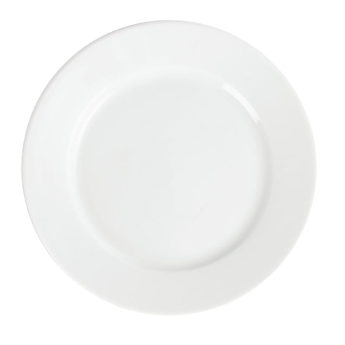 Olympia Whiteware Wide Rimmed Plates 202mm (12 Pack) Olympia