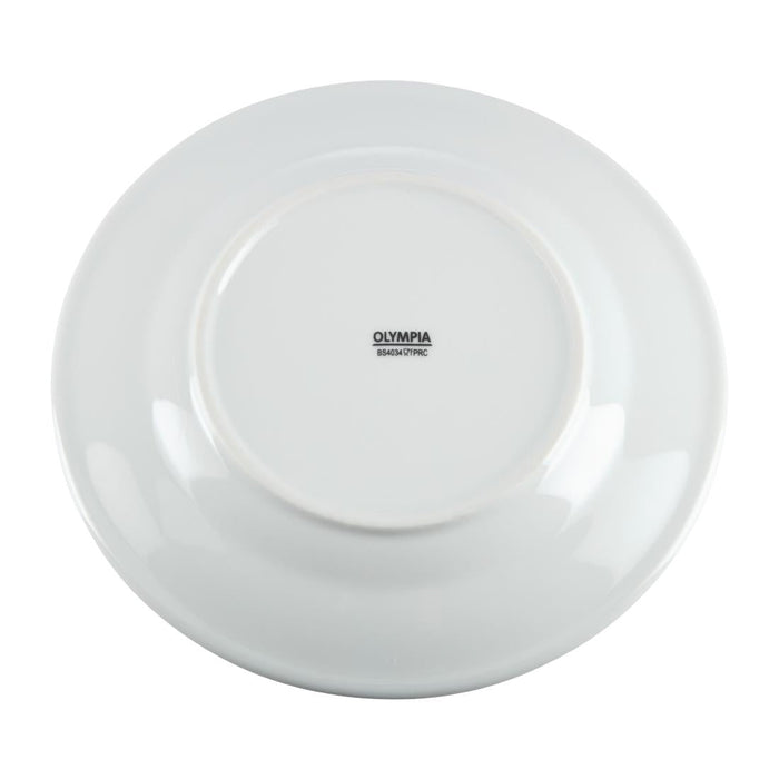 Olympia Whiteware Wide Rimmed Plates 202mm (12 Pack) Olympia