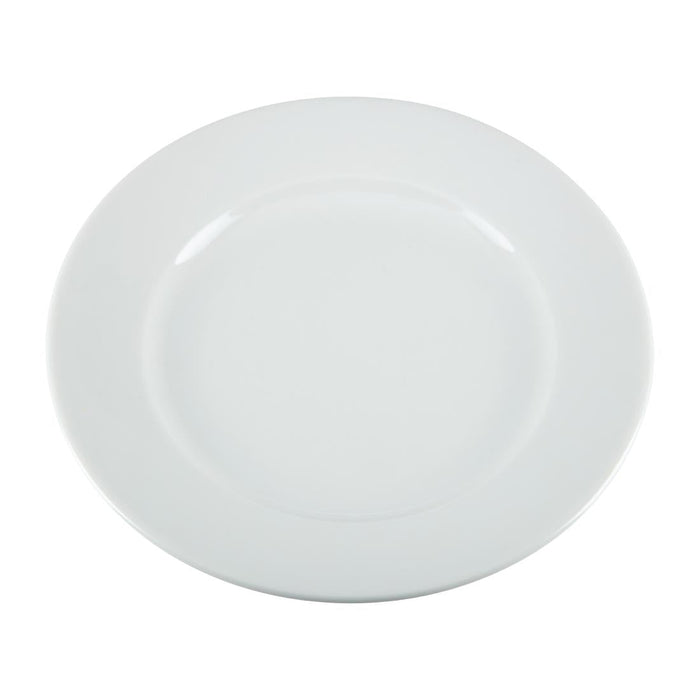 Olympia Whiteware Wide Rimmed Plates 202mm (12 Pack) Olympia