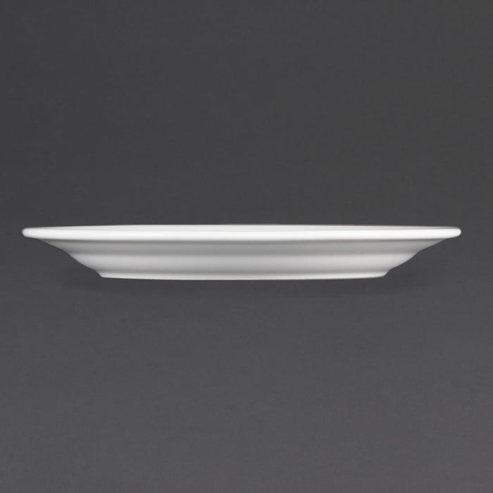 Olympia Whiteware Wide Rimmed Plates 230mm (12 Pack) Olympia