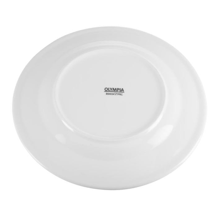 Olympia Whiteware Wide Rimmed Plates 230mm (12 Pack) Olympia