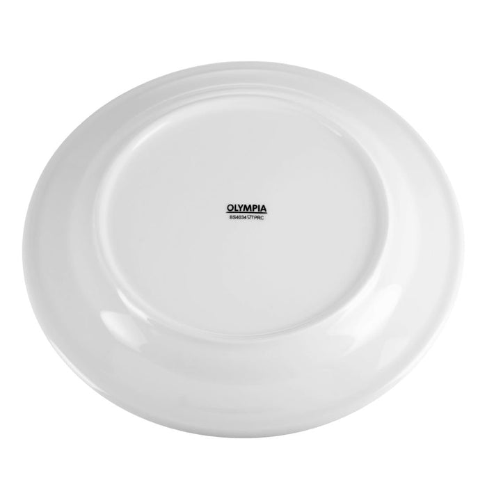 Olympia Whiteware Wide Rimmed Plates 250mm (12 Pack) Olympia