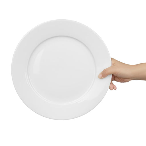 Olympia Whiteware Wide Rimmed Plates 280mm (6 Pack) Olympia