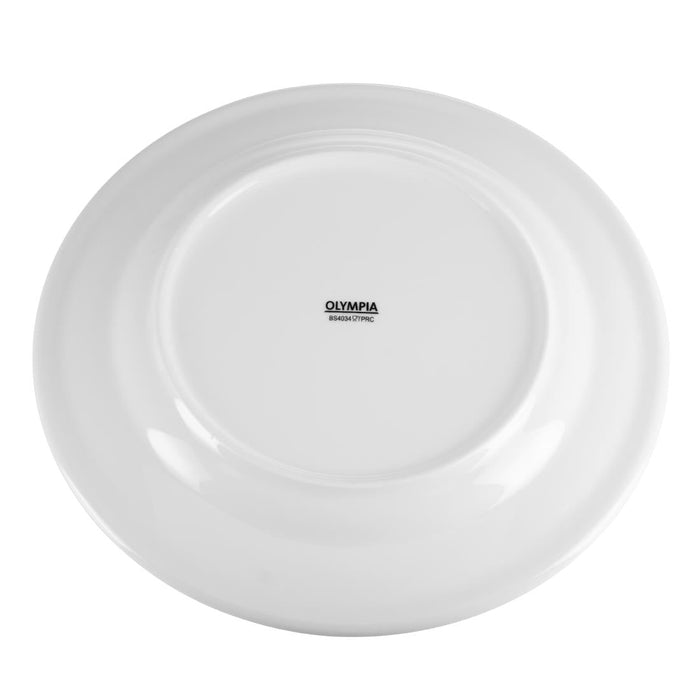 Olympia Whiteware Wide Rimmed Plates 280mm (6 Pack) Olympia