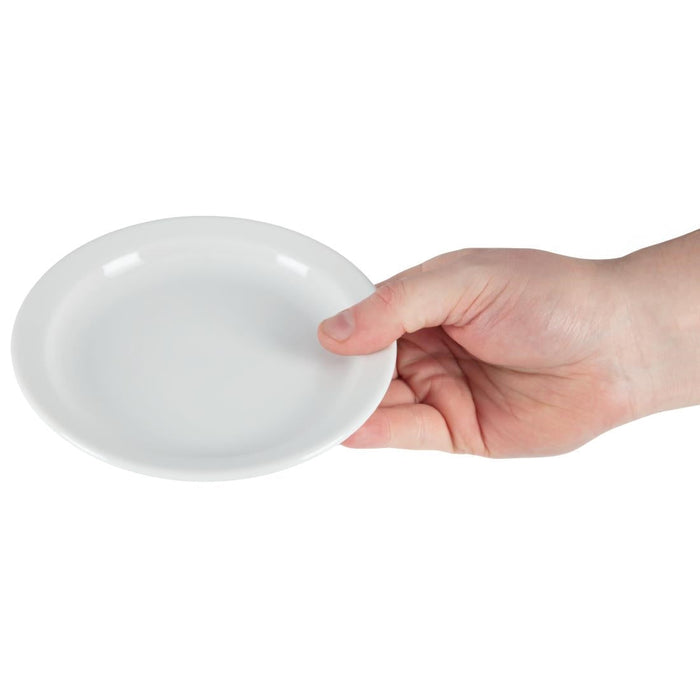 Olympia Whiteware Narrow Rimmed Plates 150mm (12 Pack) Olympia