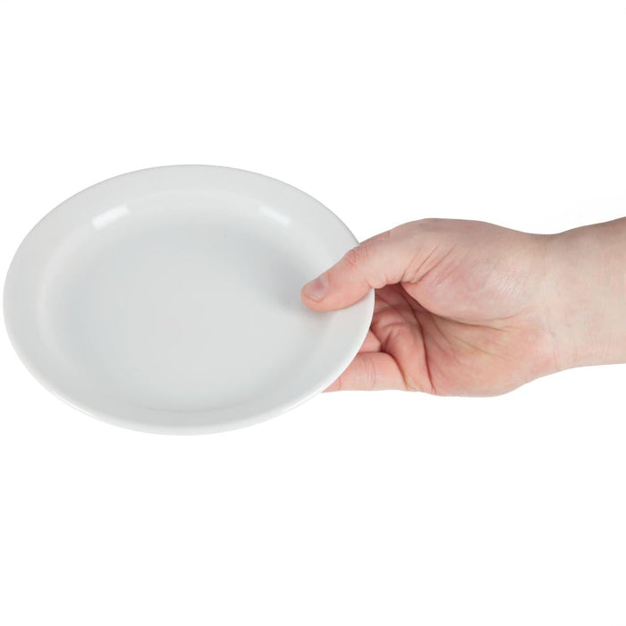 Olympia Whiteware Narrow Rimmed Plates 180mm (12 Pack) Olympia