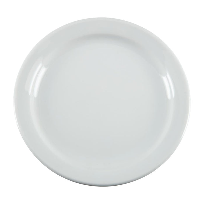 Olympia Whiteware Narrow Rimmed Plates 180mm (12 Pack) Olympia