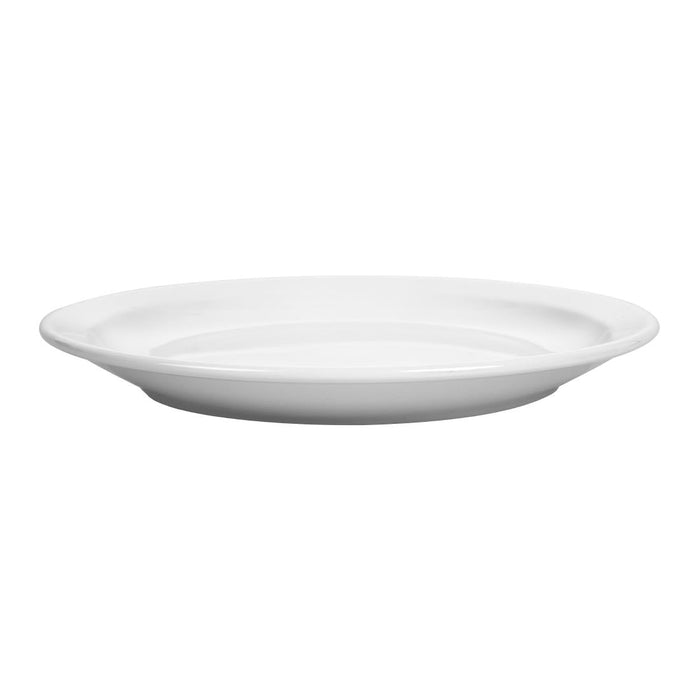 Olympia Whiteware Narrow Rimmed Plates 250mm (12 Pack) Olympia