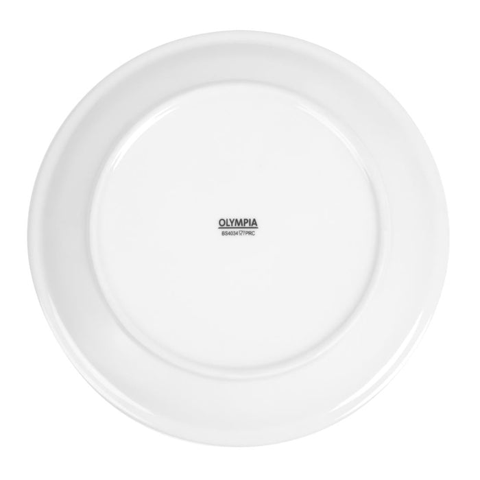 Olympia Whiteware Narrow Rimmed Plates 250mm (12 Pack) Olympia