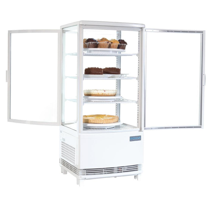Polar C-Series Energy Efficient Curved Door Display Fridge White 86Ltr Polar