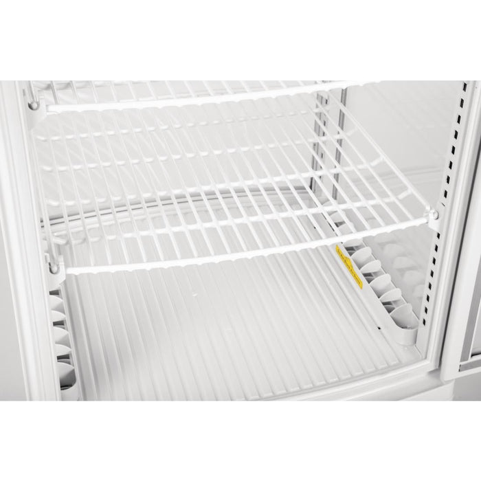 Polar C-Series Energy Efficient Curved Door Display Fridge White 86Ltr Polar