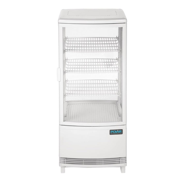 Polar C-Series Energy Efficient Curved Door Display Fridge White 86Ltr Polar