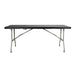 738(H) x 1836(L) x 760(W)mm. Steel frame. Polyethylene top