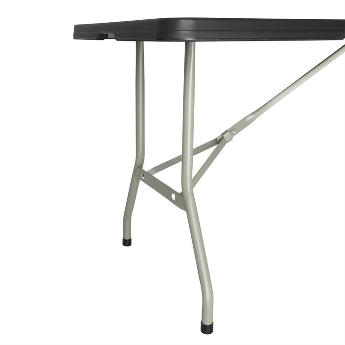 Bolero Rectangular Centre Folding Table 6ft Black Bolero