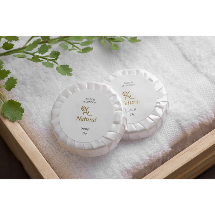 Hotel Complimentary Taylor of London Natural Range Tissue Pleat Soap (100 Pack) Taylor of London