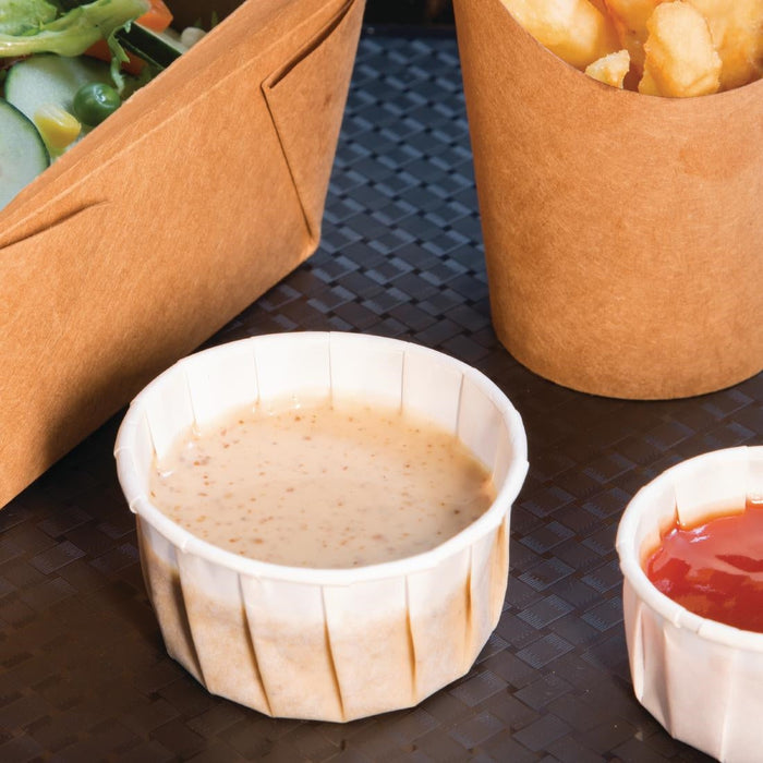 4 Aces Recyclable Paper Sauce Pots Large 4oz (250 Pack) 4 Aces