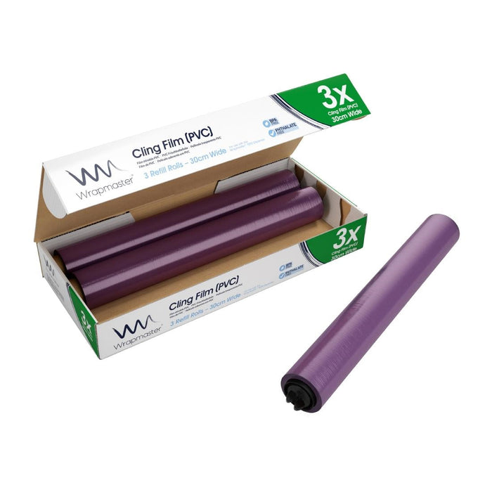 Wrapmaster Cling Film 300mm x 100m (3 Pack) Wrapmaster