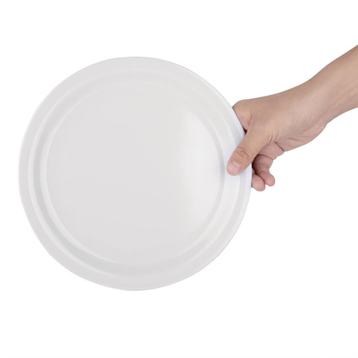 Olympia Kristallon Melamine Narrow Rimmed Plates 229mm (12 Pack) Olympia