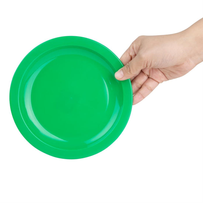 Olympia Kristallon Polypropylene Plates Green 174mm (12 Pack) Olympia
