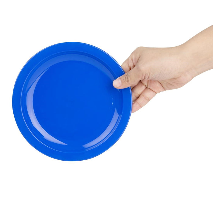 Olympia Kristallon Polypropylene Plates Blue 174mm (12 Pack) Olympia