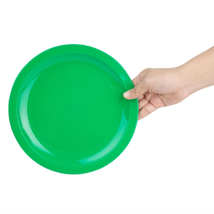 Olympia Kristallon Polypropylene Plates Green 230mm (12 Pack) Olympia