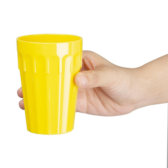 Olympia Kristallon Polypropylene Tumblers Yellow 253.8ml (12 Pack) Olympia