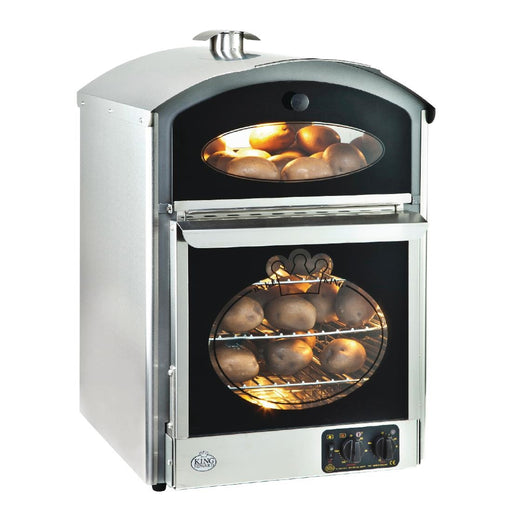 Electric. Stainless Steel. Power: 2.645kW. Capacity: 120 Potatoes. Output: 72 potatoes/hr