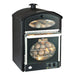 Electric. Black Finish. Power: 2.645kW. Capacity: 120 Potatoes. Output: 72 potatoes/hr