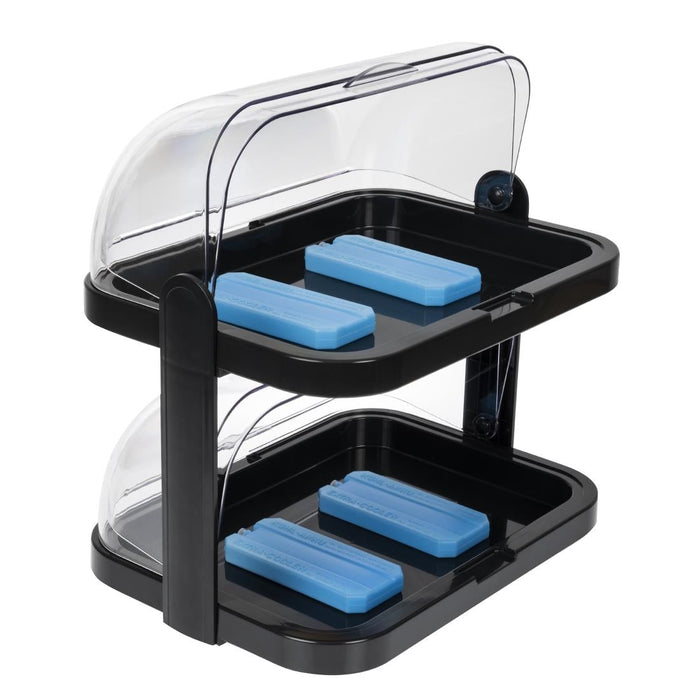 APS Roll Top Cool Display Tray Double Deck APS