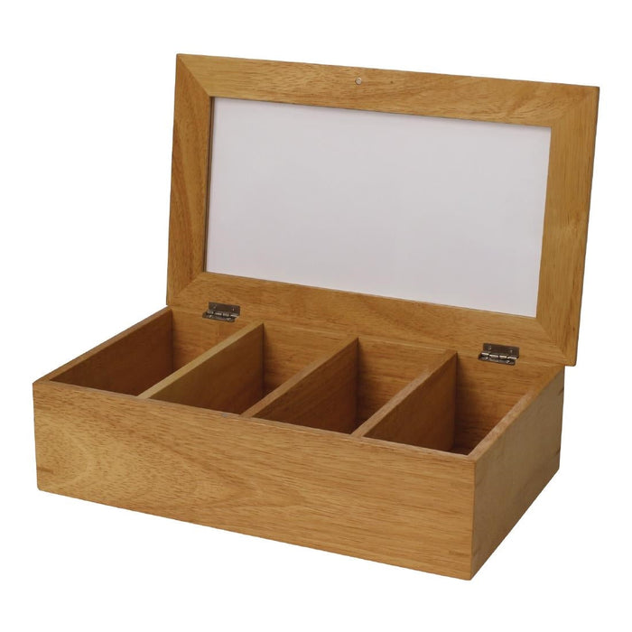 Olympia Hevea Wood Tea Box Olympia