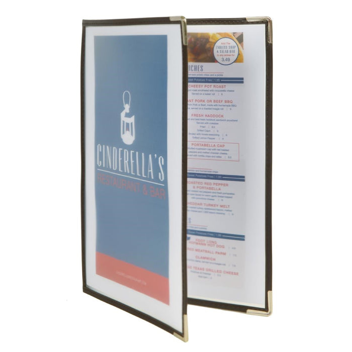 Securit Crystal Double Sided Menu Cover A4 Double (3 Pack) Securit