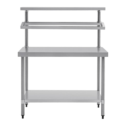 Vogue Stainless Steel Prep Station with Gantry 1500x600 Vogue