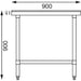 Vogue Stainless Steel Chopping Board Table 900mm Vogue