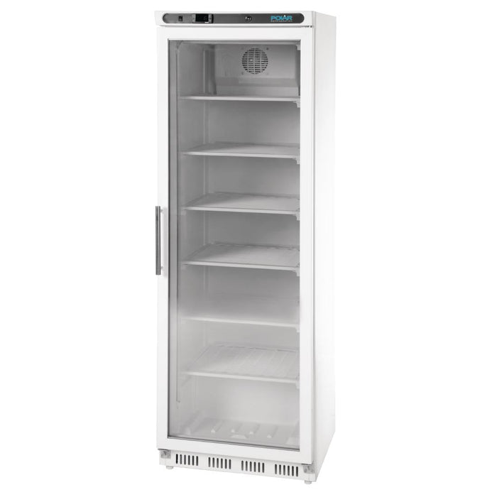 Polar C-Series Glass Door Display Freezer 365Ltr White Polar