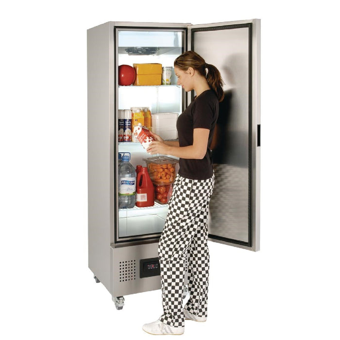 Foster Single Door Slimline Fridge Stainless Steel 400Ltr FSL 400 H Foster Refrigerator